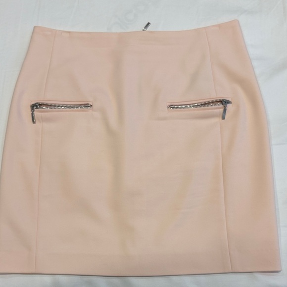 Cop.Copine Dresses & Skirts - Cop.Copine Light Pink/salmon color Mini Skirt with Zipper Details